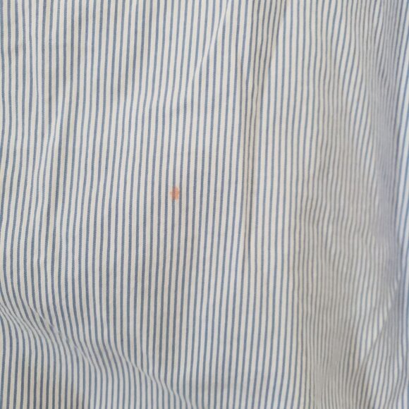 Maeve Anthropologie Blue White Striped Button-Up Shirt Womens XS Casual Chic - Picture 6 of 6